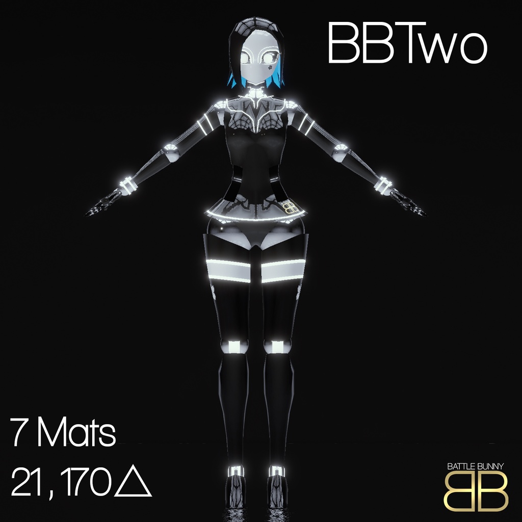 [Original 3D Model] BBTwo VRChat Avatar - Battle Bunny Mods - BOOTH