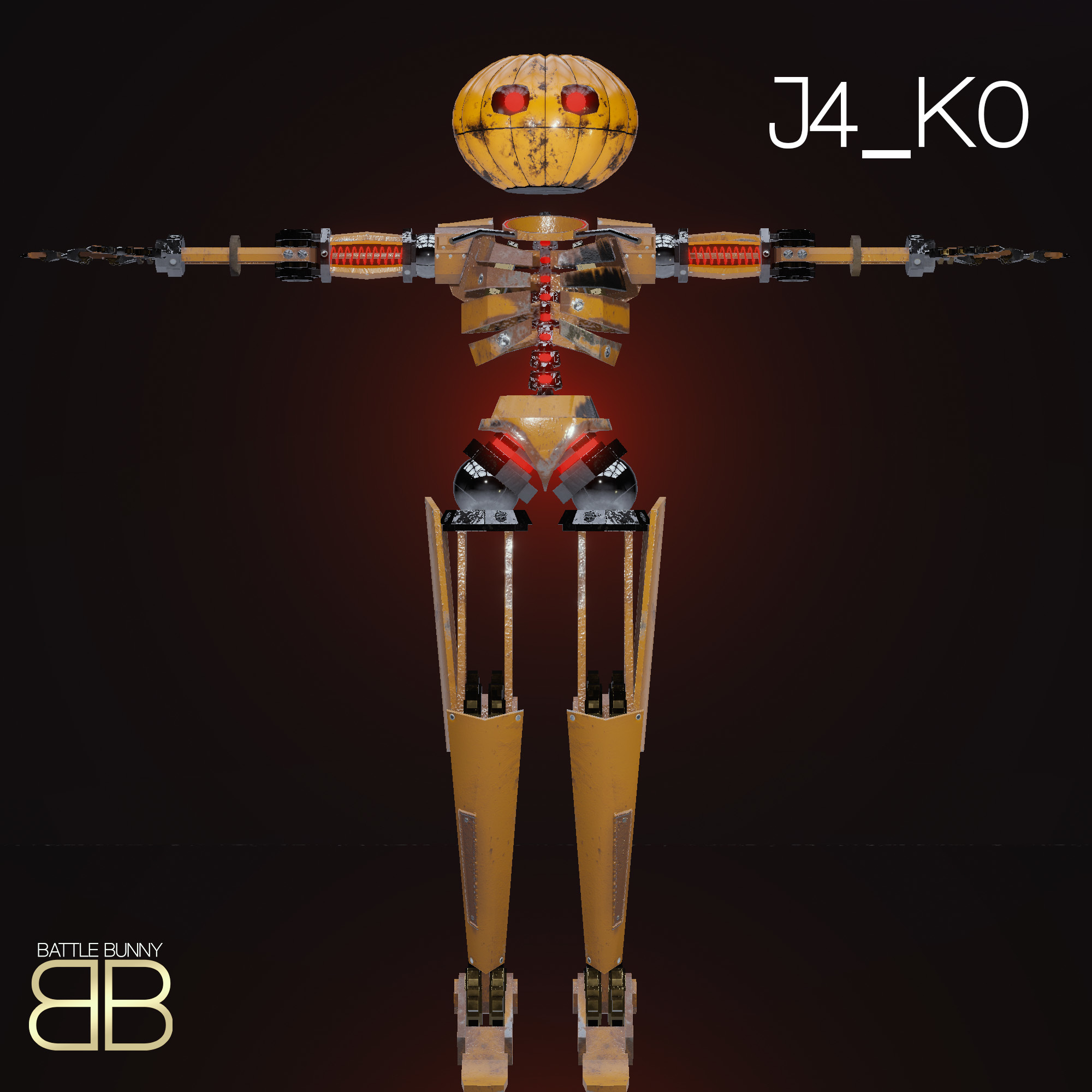 [Original 3D Model] J4_K0 Halloween Robot VR Avatar - Battle Bunny Mods ...