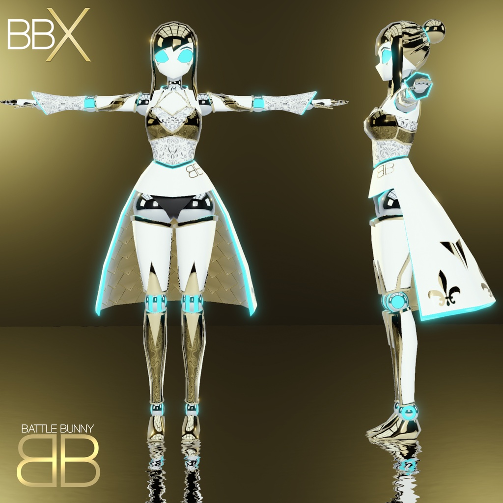 Original D Model Bbx Royal Robot Vrchat Avatar Battle Bunny Mods | My ...