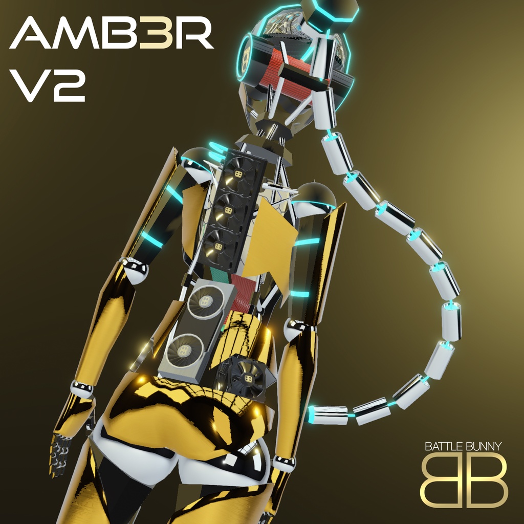 [Original 3D Model] AMB3R V2 VRChat Robot Model - Battle Bunny Mods - 2/4