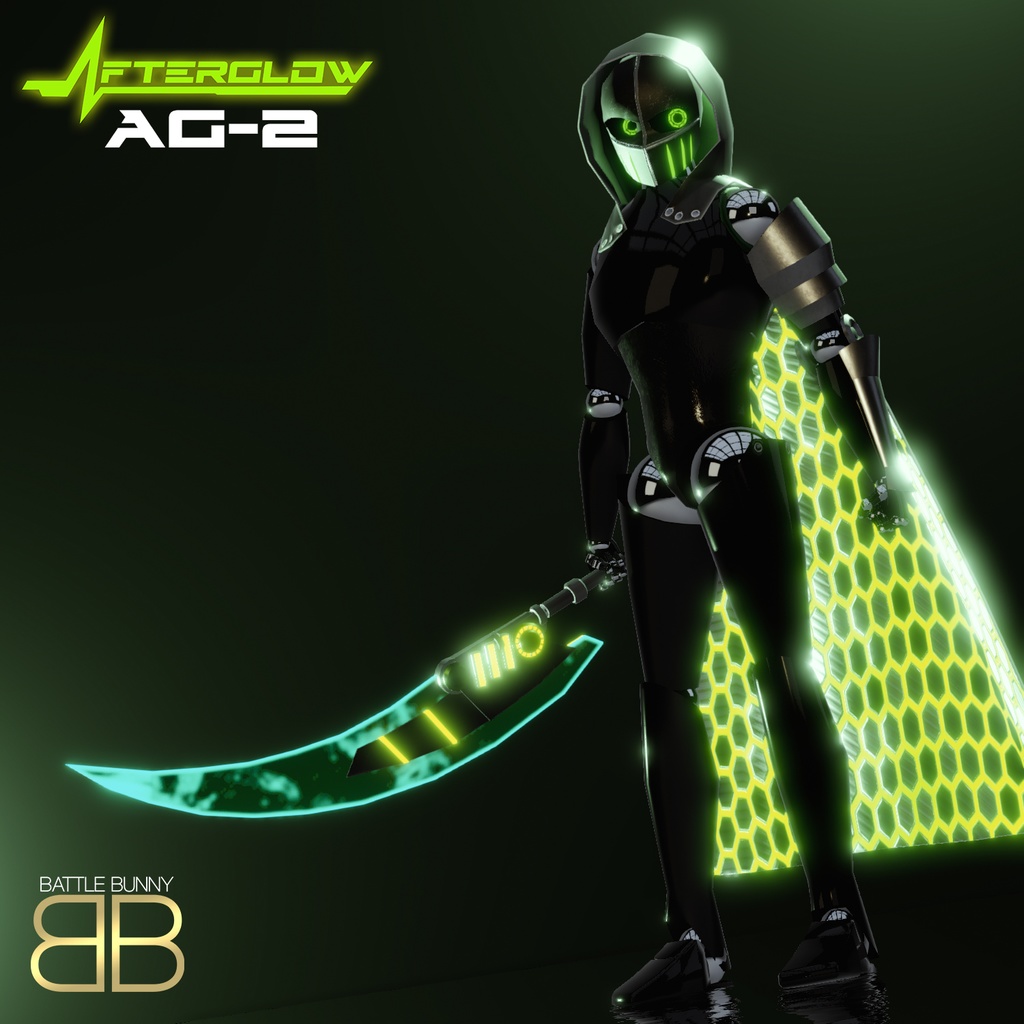 [Original 3D Model] Afterglow AG-2 Reaper Robot VRChat Avatar