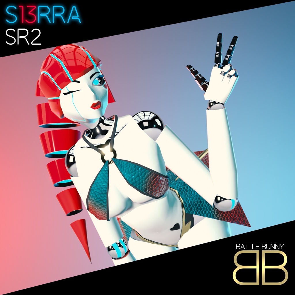 Original 3D Model] S13RRA SR2 Summer Siren Swimsuit Robot Girl ...