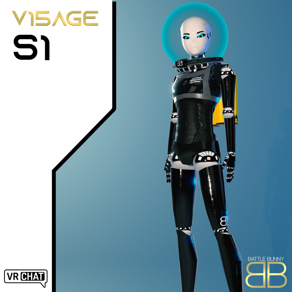 [Original 3D Model] V15AGE S1 Marine Research Male Robot VRChat Avatar