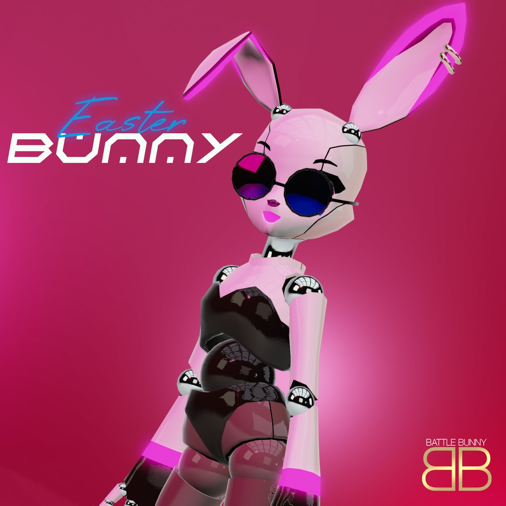 [Original 3D Model] BUNNY VIP Easter Anthro Robot 3D Model