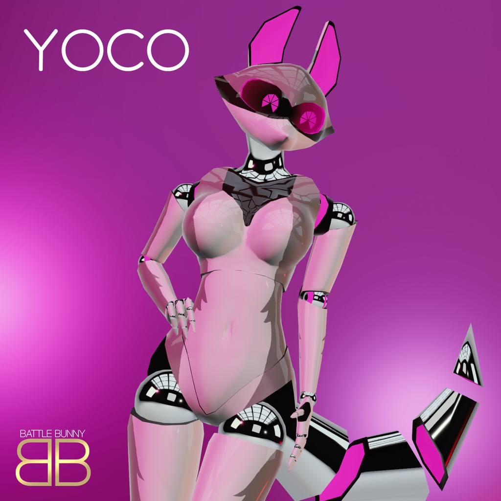 [Original 3D Model] YOCO Y1 Anthro Robot Girl VRChat Avatar 