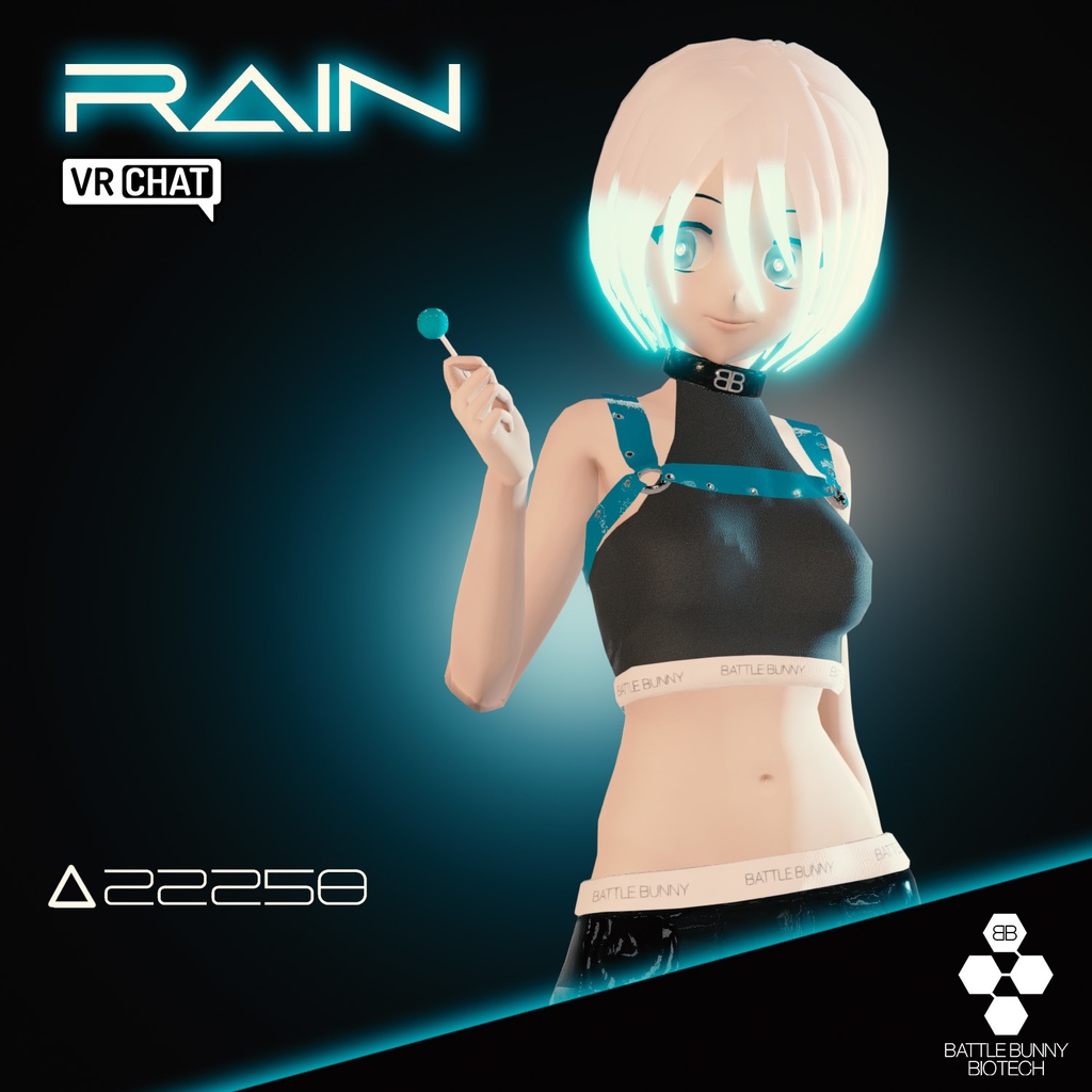 [Original 3D Model] RAIN Cyber Girl Synth VRChat Vtuber Avatar