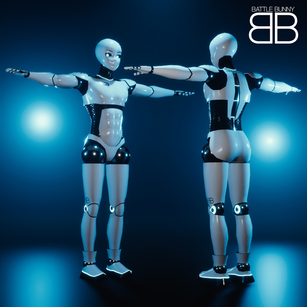 [Original 3D Model] BB G3M Robot Boy VRChat Avatar Base - Battle Bunny Mods - 4/4