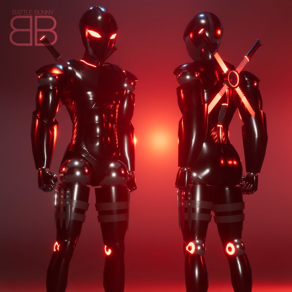 [Original 3D Model] BB G3M Robot Boy SuperHero VRChat Avatar - Battle Bunny Mods - 2/4