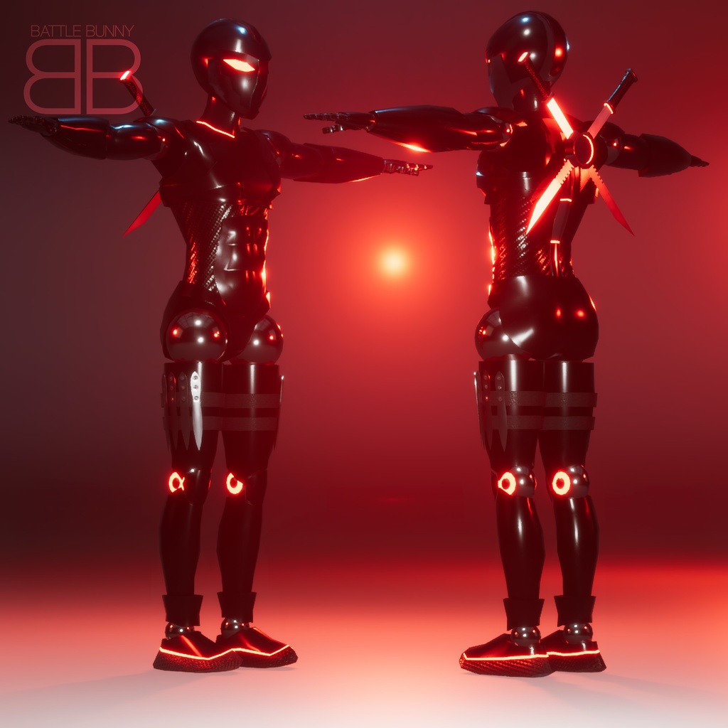 [Original 3D Model] BB G3M Robot Boy SuperHero VRChat Avatar - Battle Bunny Mods - 4/4