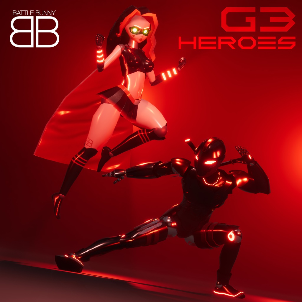 [Original 3D Model] G3 Heroes Bundle [VRChat] [Robot] [Avatars]