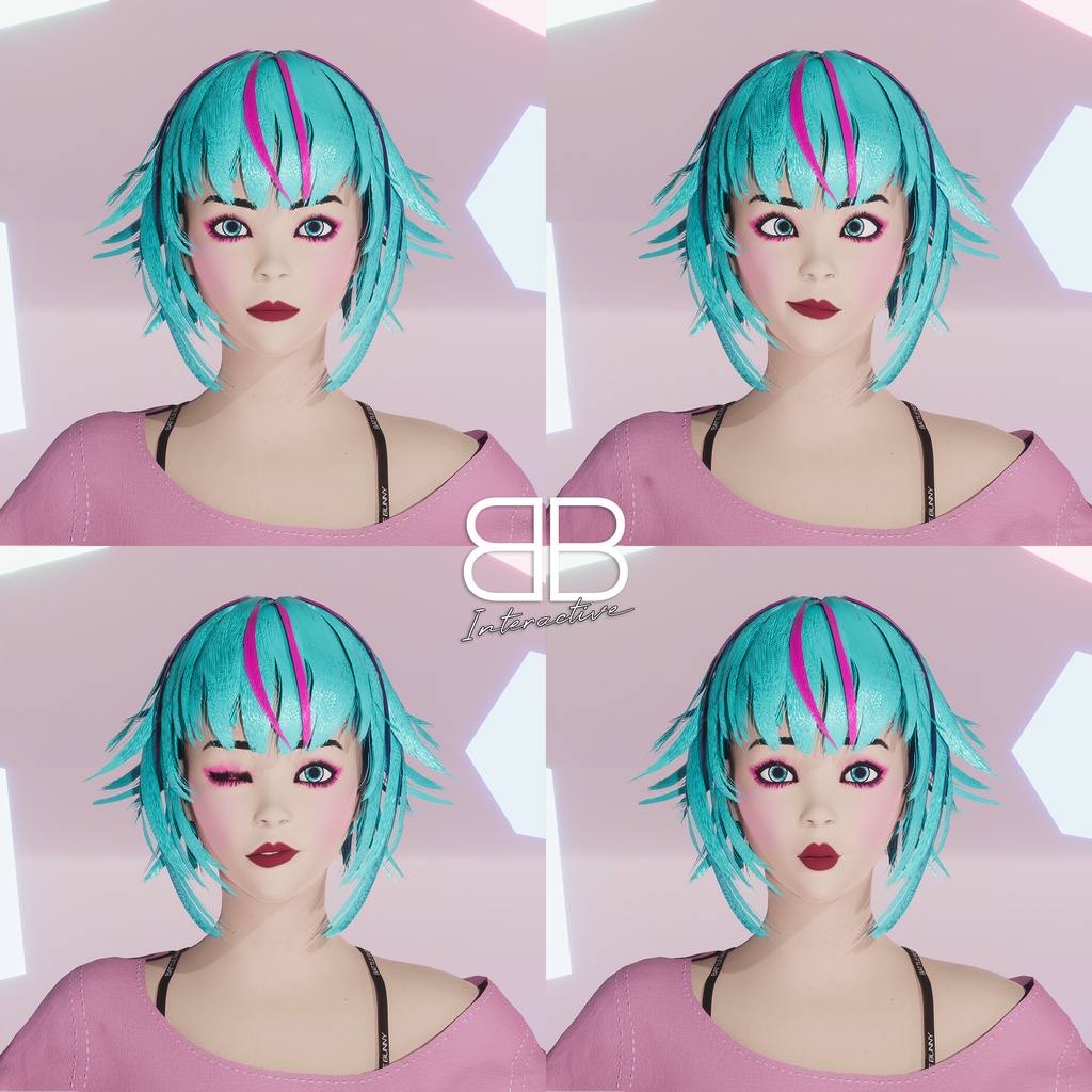 [Original 3D Model] IVY V1 Modular VRChat VTuber Avatar - Battle Bunny Mods - 4/4