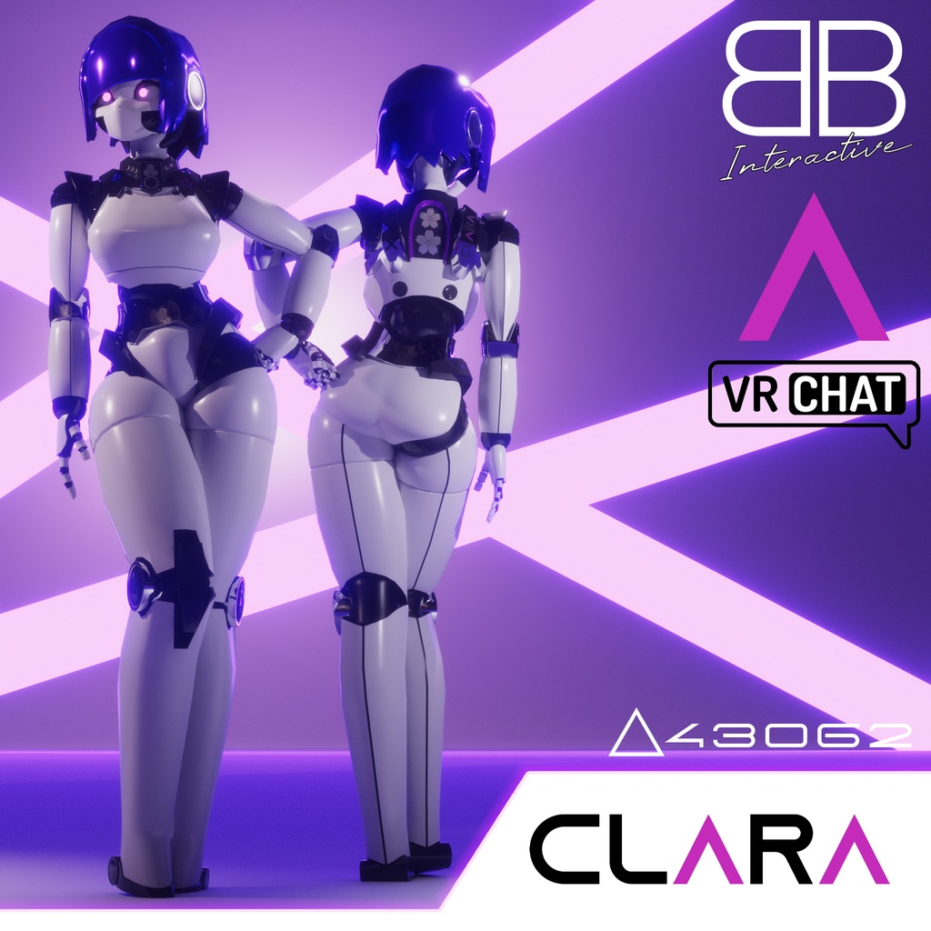 [Original 3D Model] CLARA Remastered Robot Girl VRChat Avatar FREE