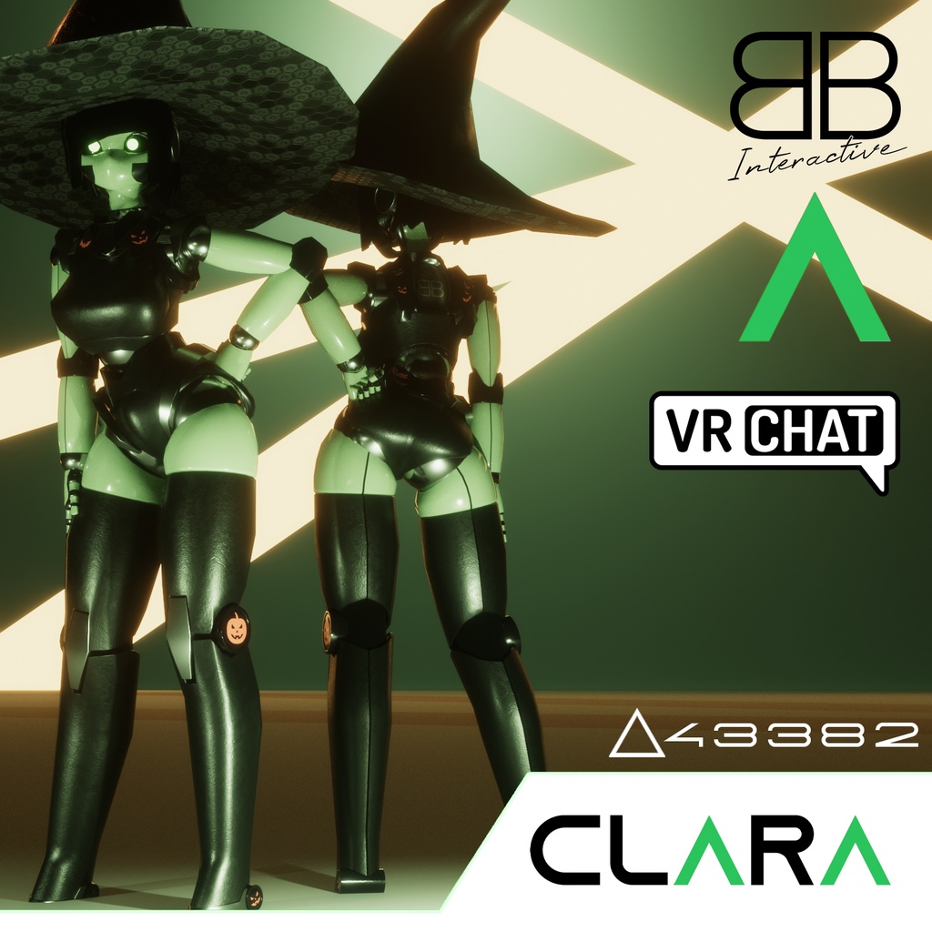 [Original 3D Model] CLARA Halloween Robot Girl VRChat Avatar FREE