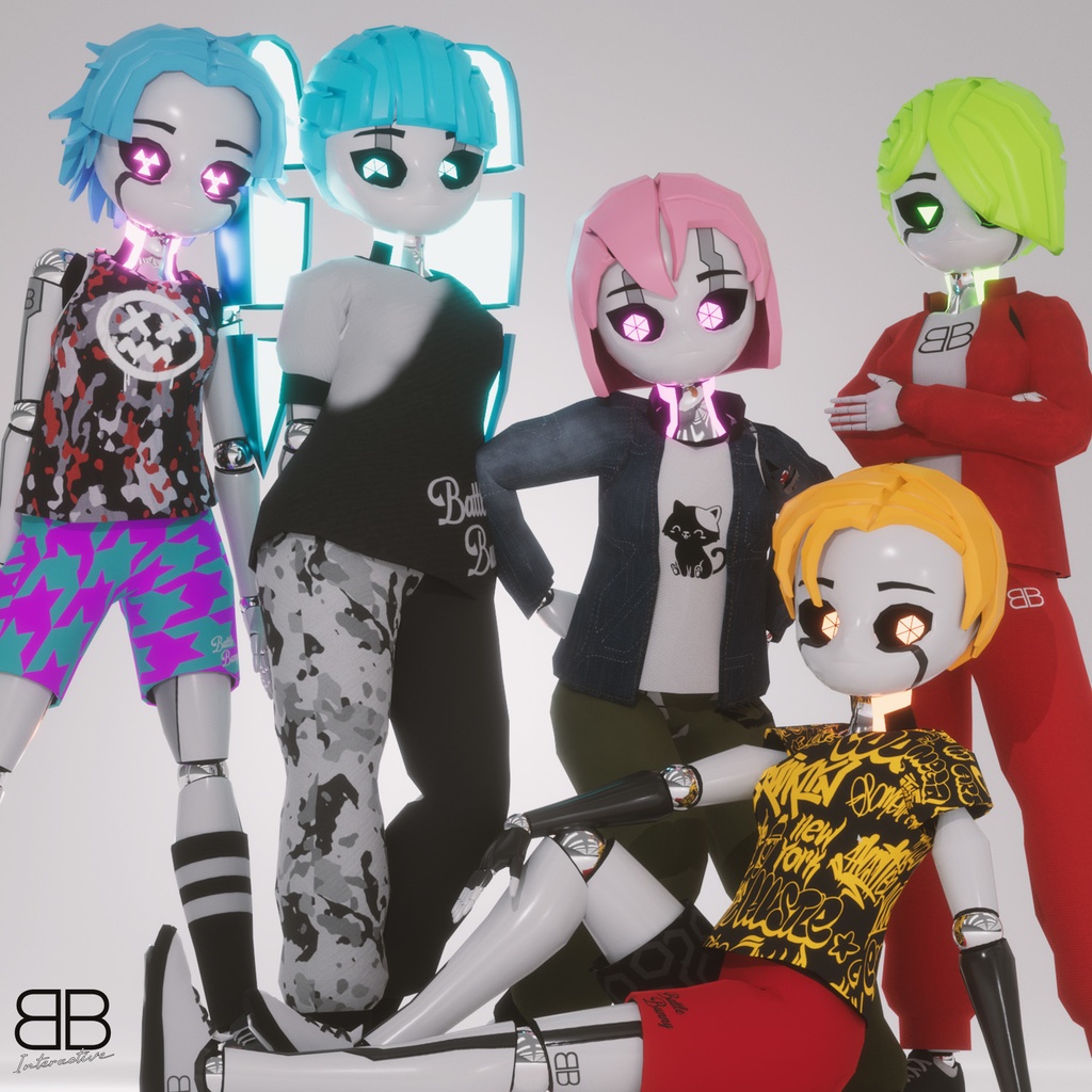 [Original 3D Model] Project M1MOTO Modular VRChat Avatar Starter Kit - Battle Bunny Mods - 2/13