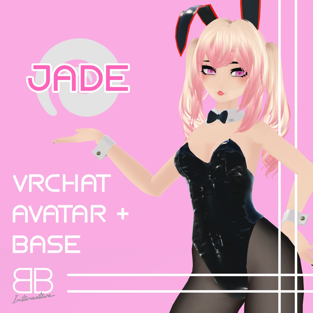 [Original 3D Model] Jade VRChat Female Base Model + Bunny Suit Avatar