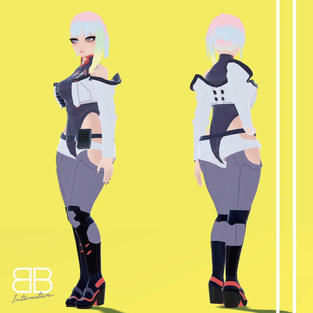 [Original 3D Model] Cyberpunk EdgeRunners Lucy VRChat Avatar [Jade Base] - Battle Bunny Mods - 2/4