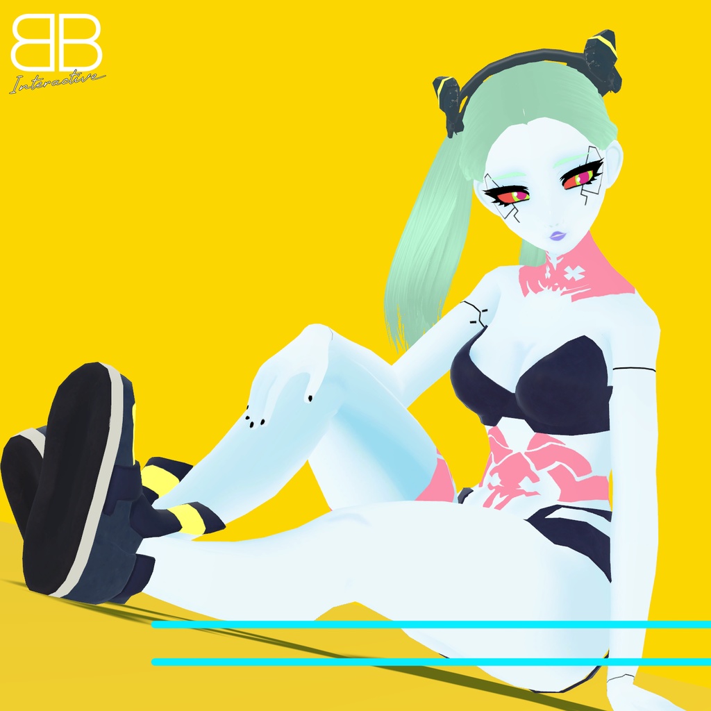 [Original 3D Model] Cyberpunk EdgeRunners Rebecca VRChat Avatar [Jade Base] - Battle Bunny Mods - 6/6