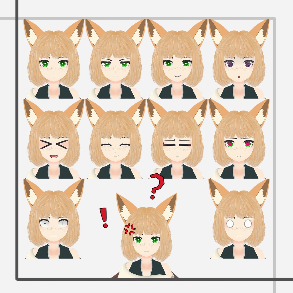 [Original 3D Model] IO Kemono VRChat Avatar Collection + Base Model ...