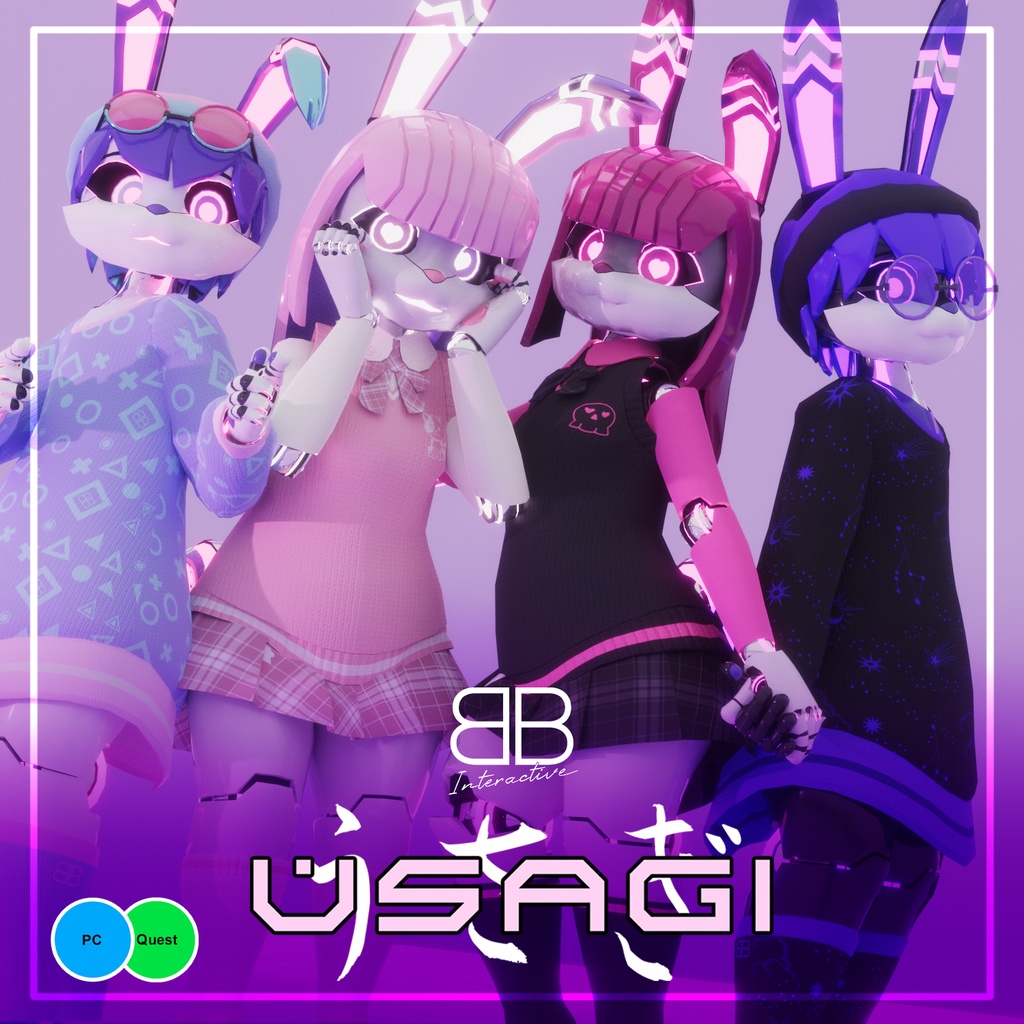 [Original 3D Model] USAGI VRChat Base + Avatars || PC + Quest