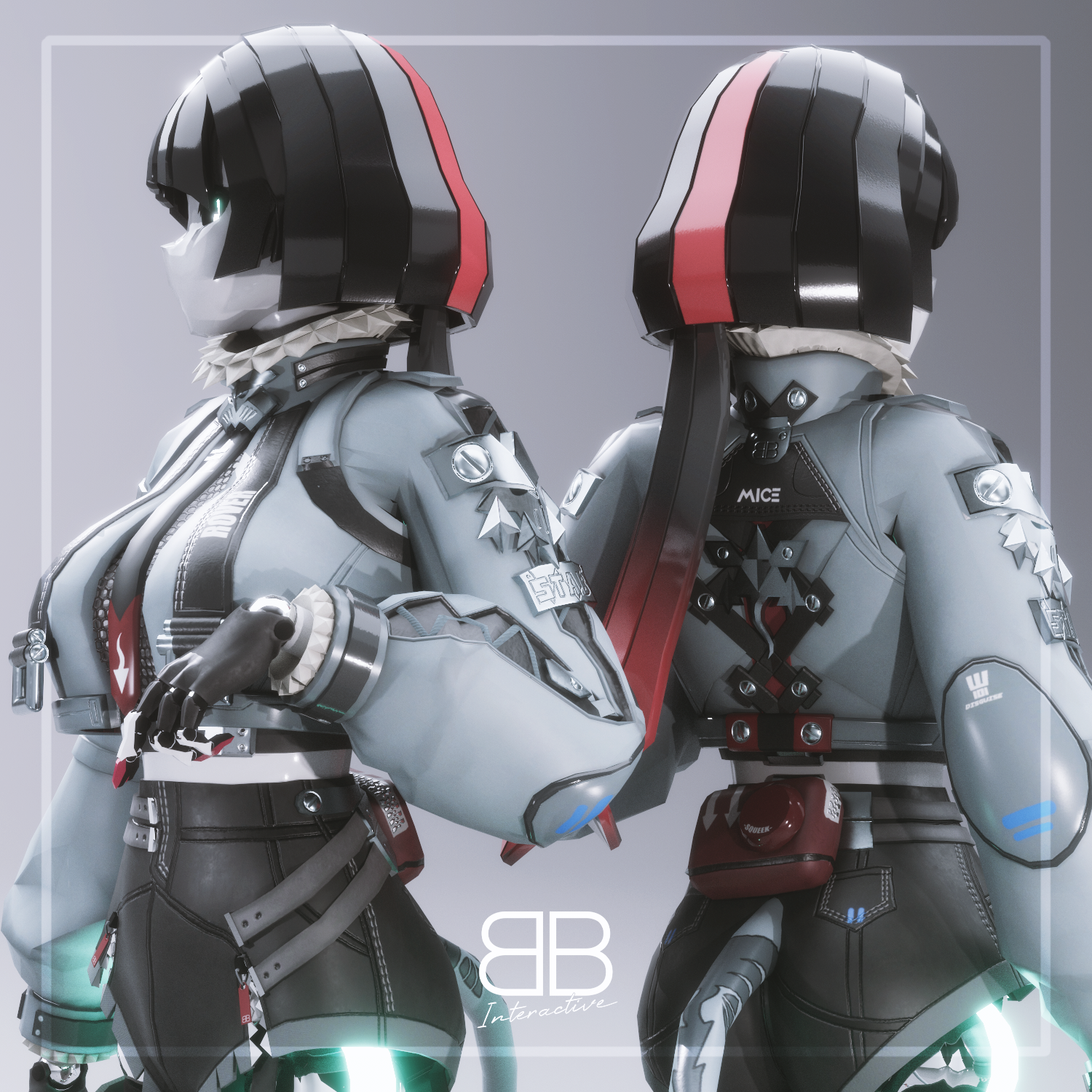 [Original 3D Model] Z3 Robot Jane Doe Avatar for VRChat - Battle Bunny ...