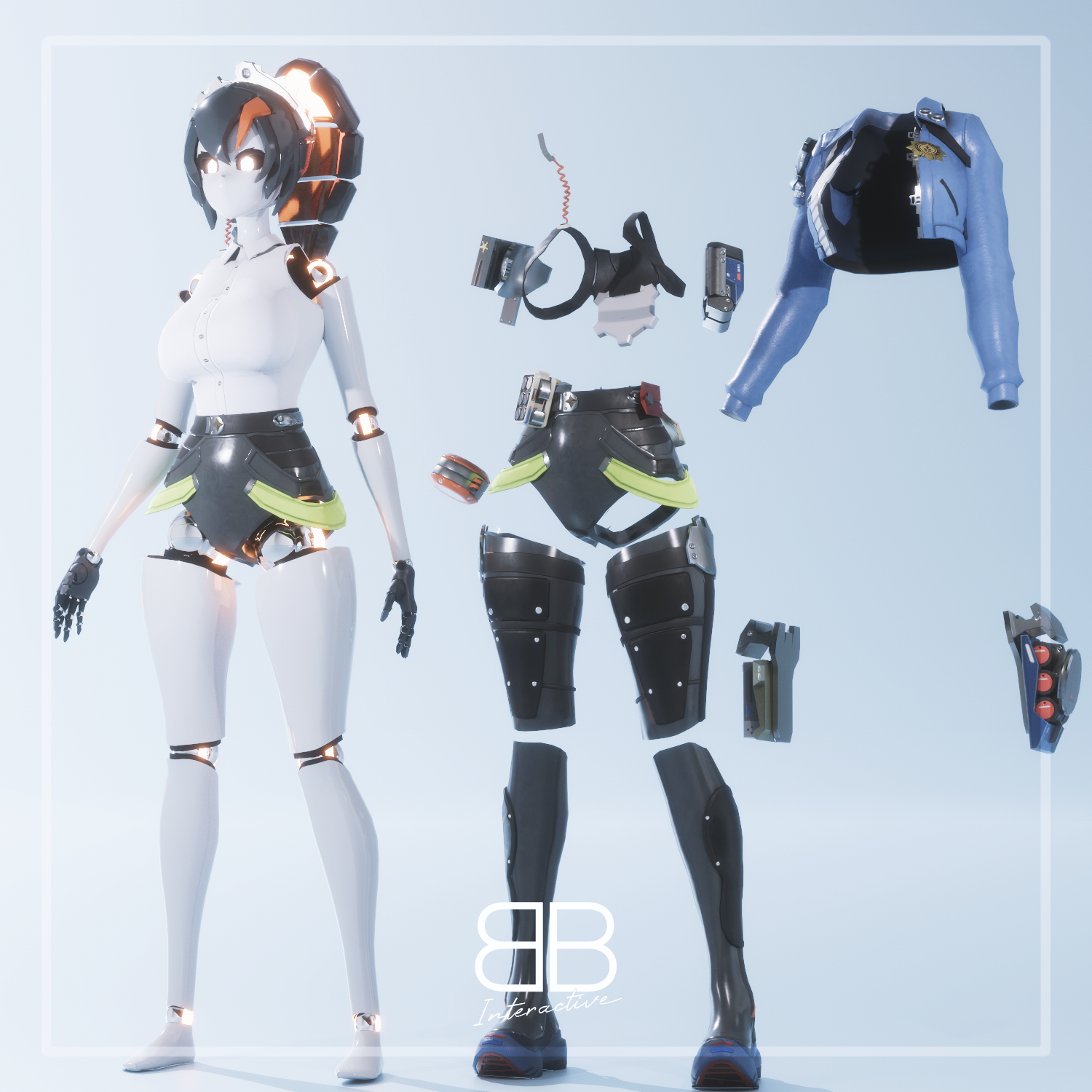 [Original 3D Model] Z3 Robot Zhu Yuan Avatar for VRChat - Battle Bunny ...