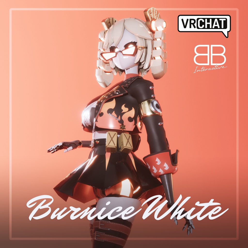 [Original 3D Model] Z3 Robot Burnice White Avatar for VRChat