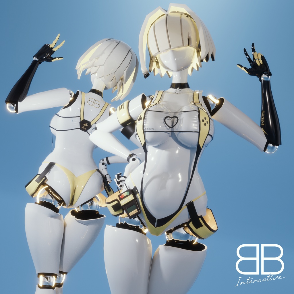 [Original 3D Model] NK Mecha Elegg Avatar for VRChat - Battle Bunny Mods - 5/5