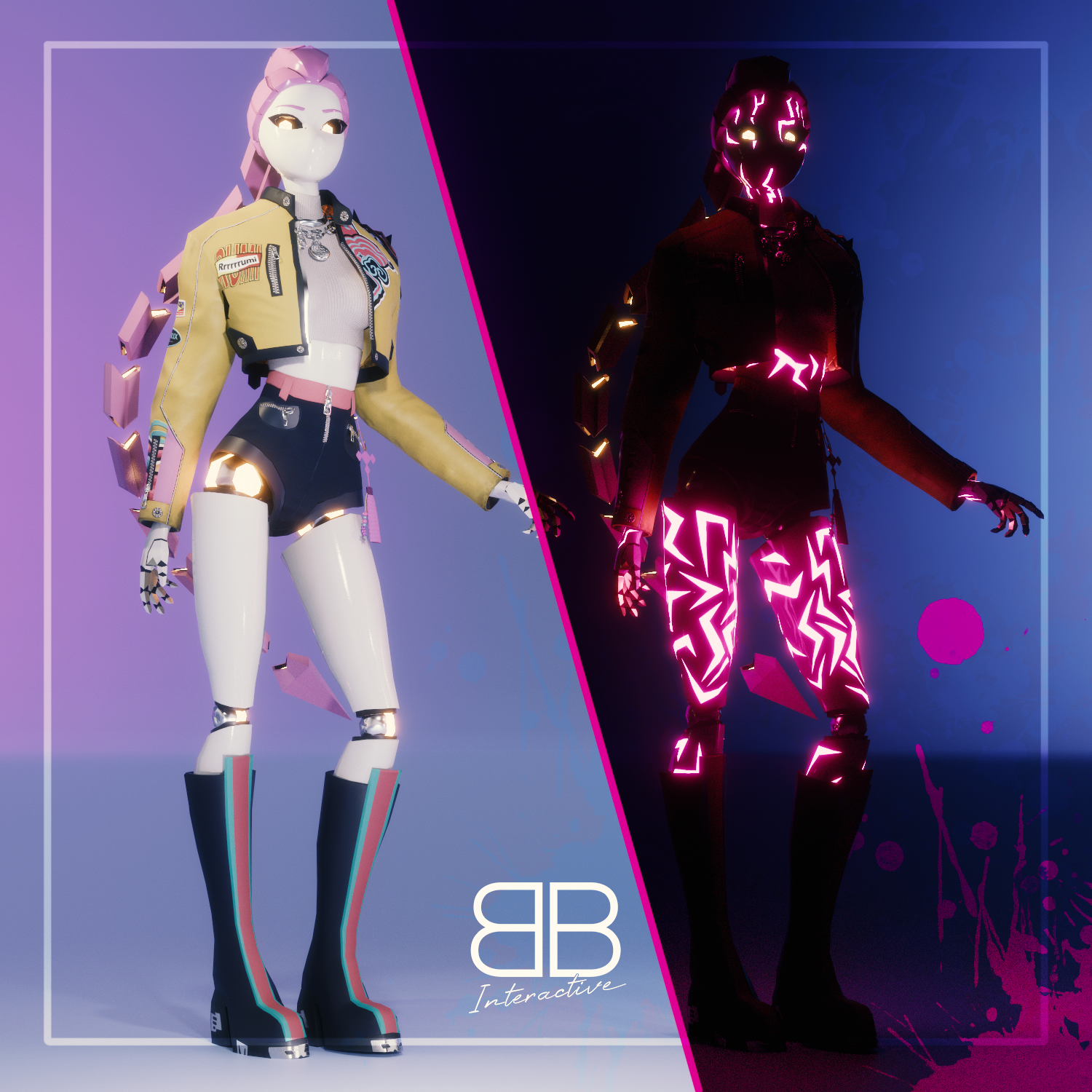 [Original 3D Model] RIOT RUMI for VRChat [PC/ QUEST] - Battle Bunny ...