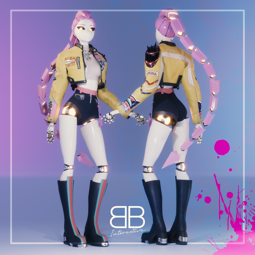 [Original 3D Model] RIOT RUMI for VRChat [PC/ QUEST] - Battle Bunny Mods - 2/5