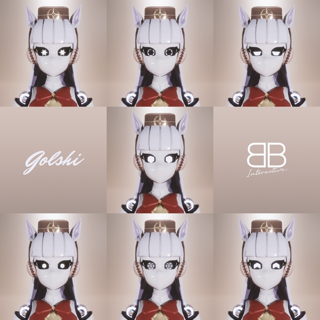 [Original 3D Model] UM4 Robot Golshi Avatar for VRChat [PC + Quest] - Battle Bunny Mods - 5/5