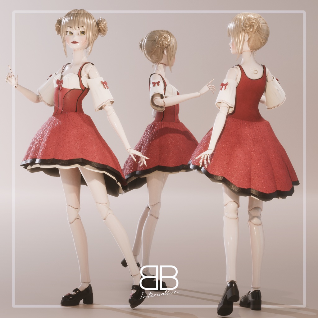 [Original 3D Model] HAZEL Articulated BJD Avatar for VRChat [PC Medium] - Battle Bunny Mods - 2/6