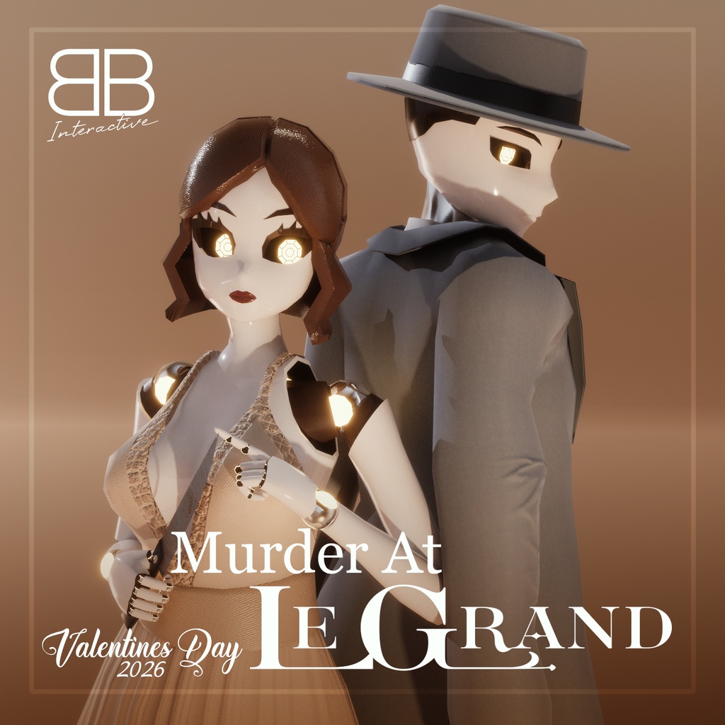 [Original 3D Model] Murder at Le Grand Robot Couple FREE for VRChat [PC + Quest]