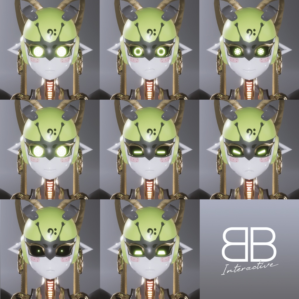 [Original 3D Model] Z3Robot VESPER Avatar for VRChat [PC + Quest] - Battle Bunny Mods - 5/5