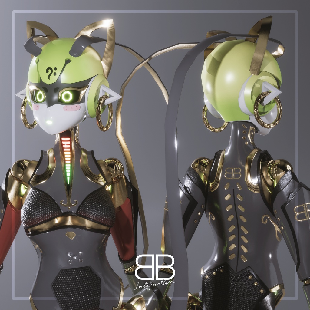 [Original 3D Model] Z3Robot VESPER Avatar for VRChat [PC + Quest] - Battle Bunny Mods - 2/5