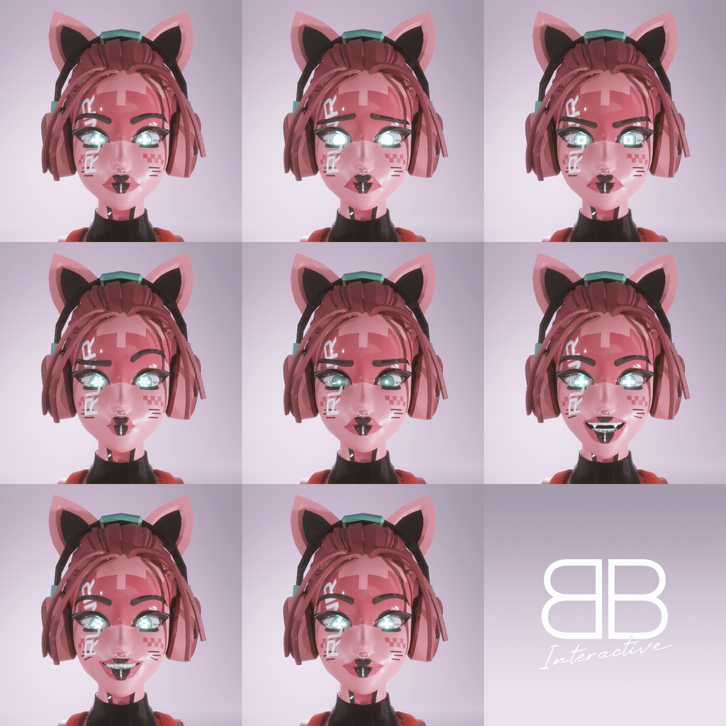 [Original 3D Model] ASPEN Runner Robot Girl Avatar for VRChat - Battle Bunny Mods - 6/6