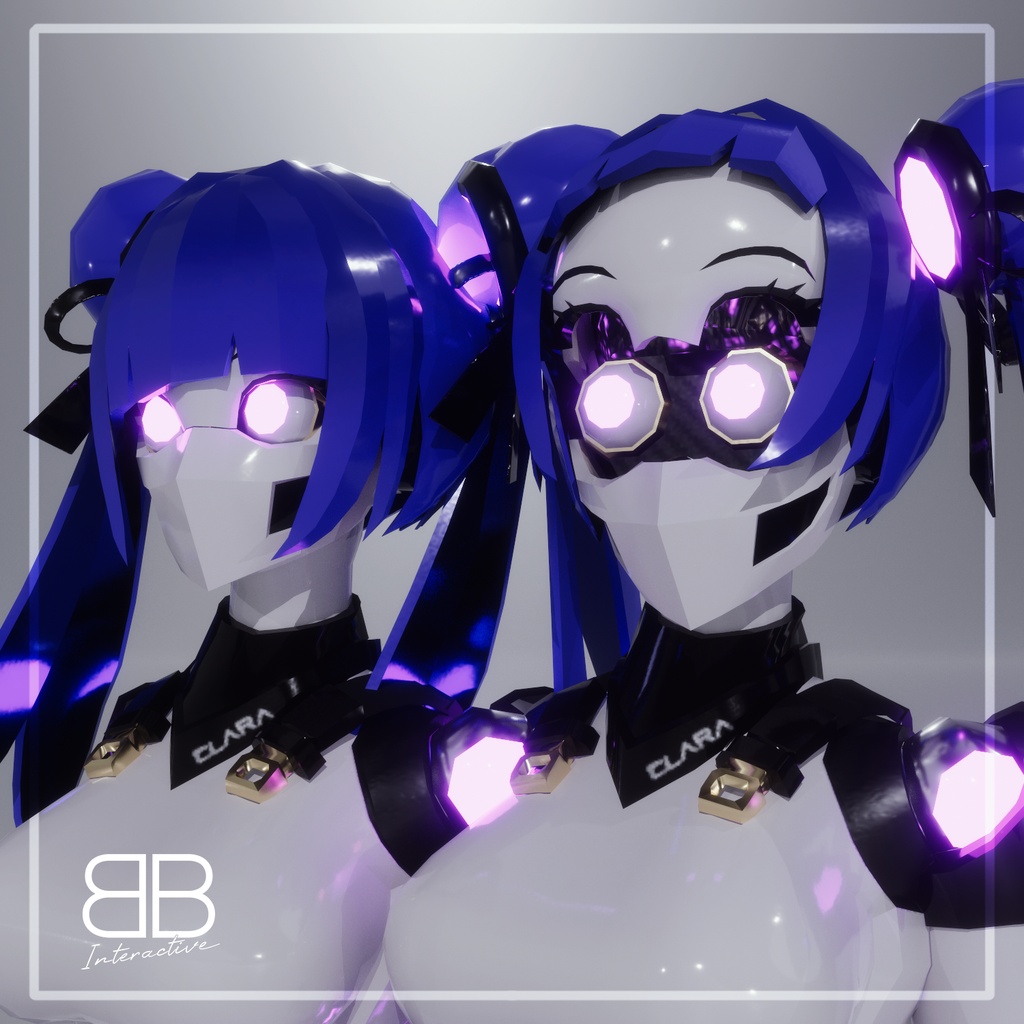 【オリジナル3Dモデル】 CLARA 2 Female FREE Robot Avatar for VRChat