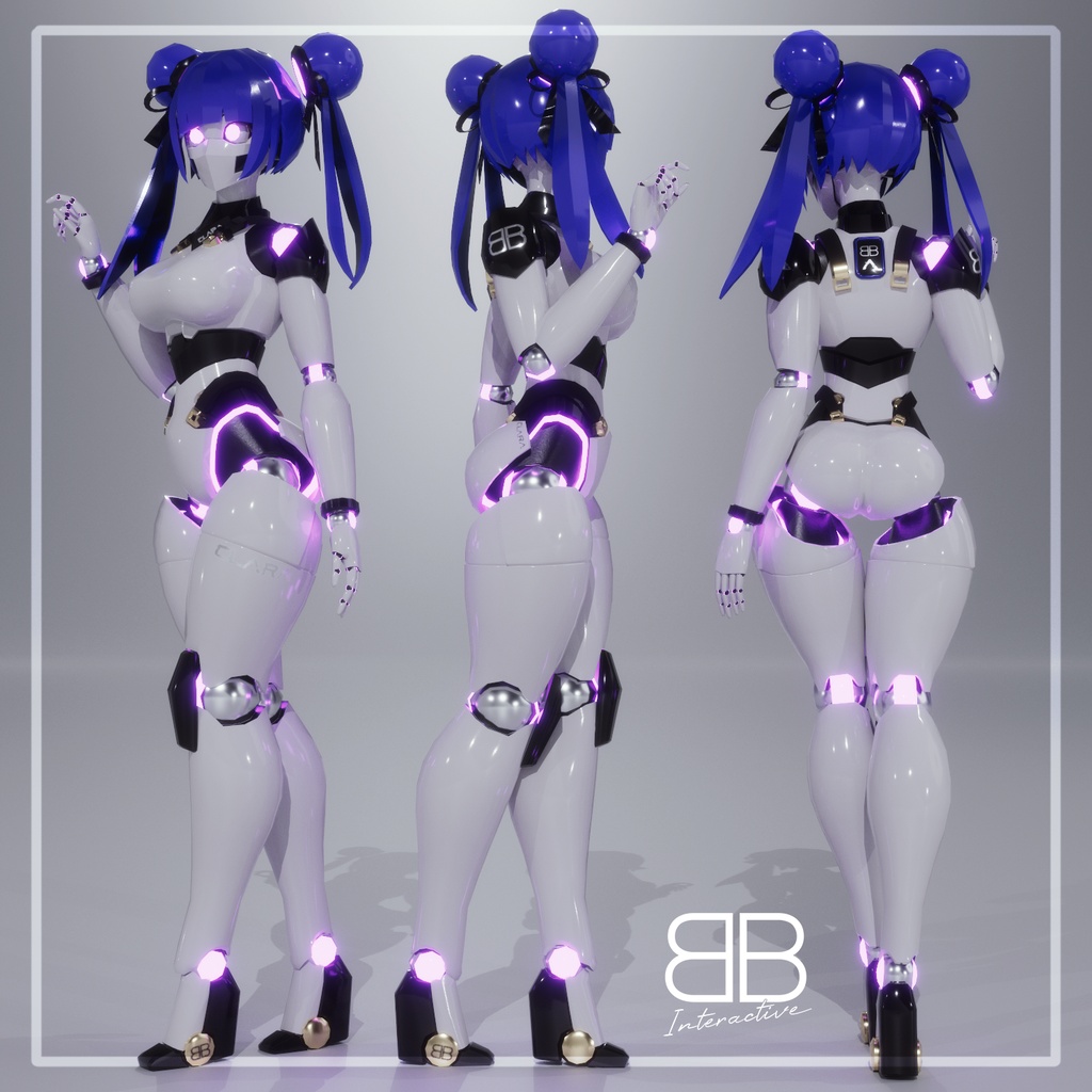【オリジナル3Dモデル】 CLARA 2 Female FREE Robot Avatar for VRChat