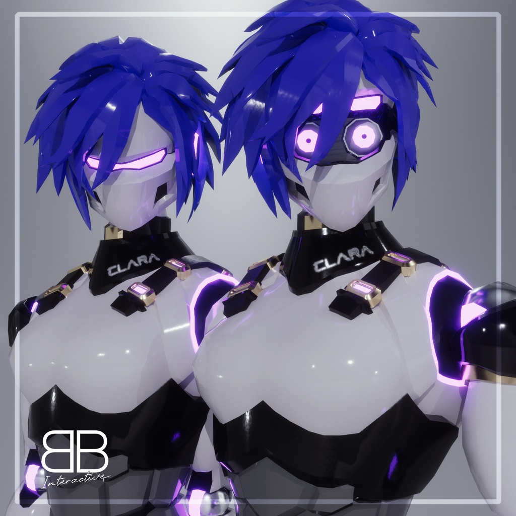 【オリジナル3Dモデル】 CLARA M2 Male FREE Robot Avatar for VRChat