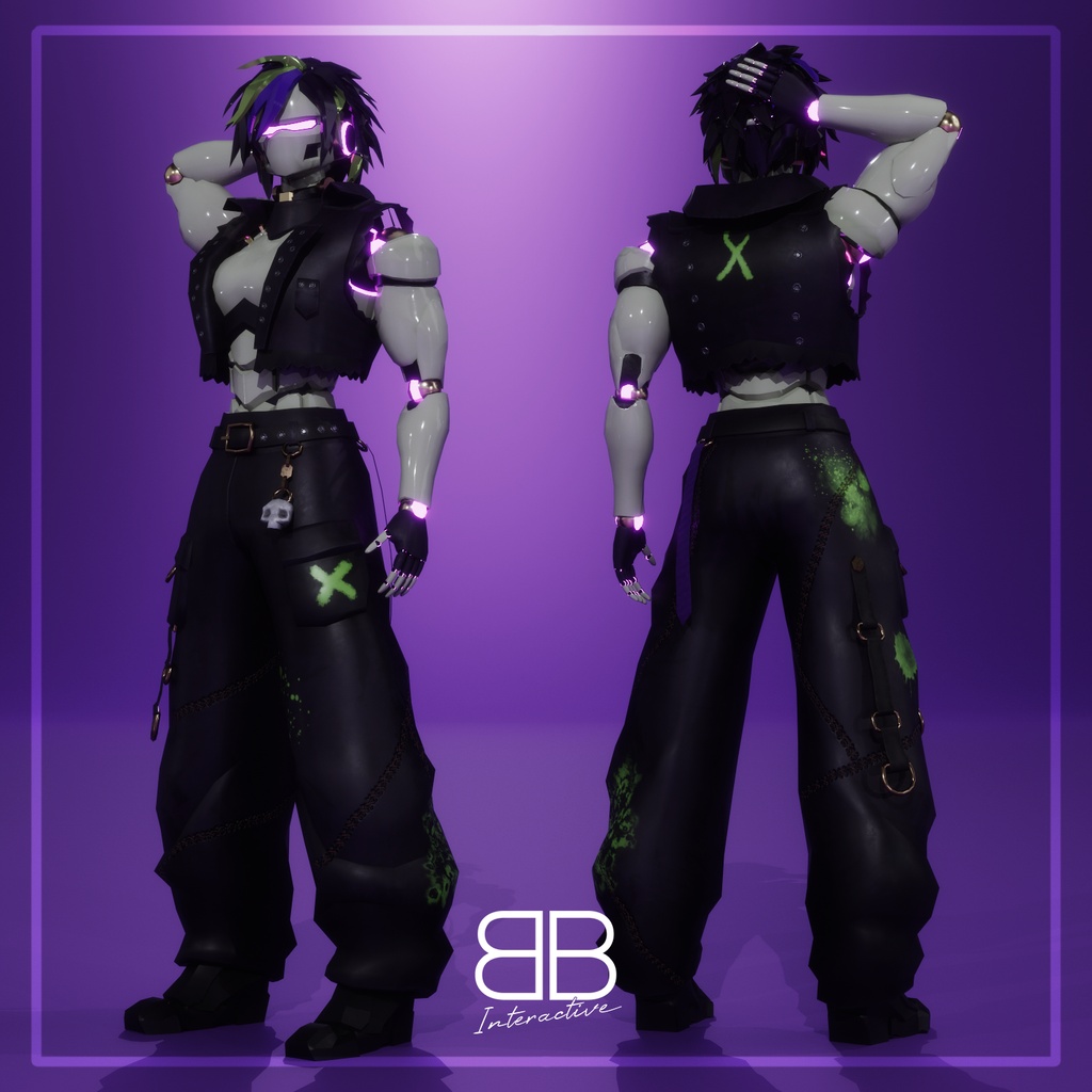 【オリジナル3Dモデル】 CLARA M2 Male FREE Robot Avatar for VRChat