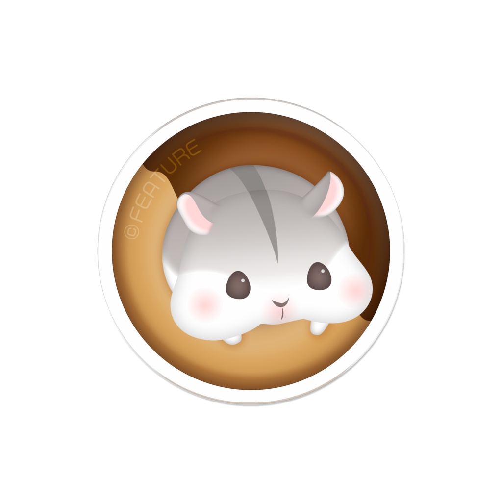 ハムスターアクリルバッジ