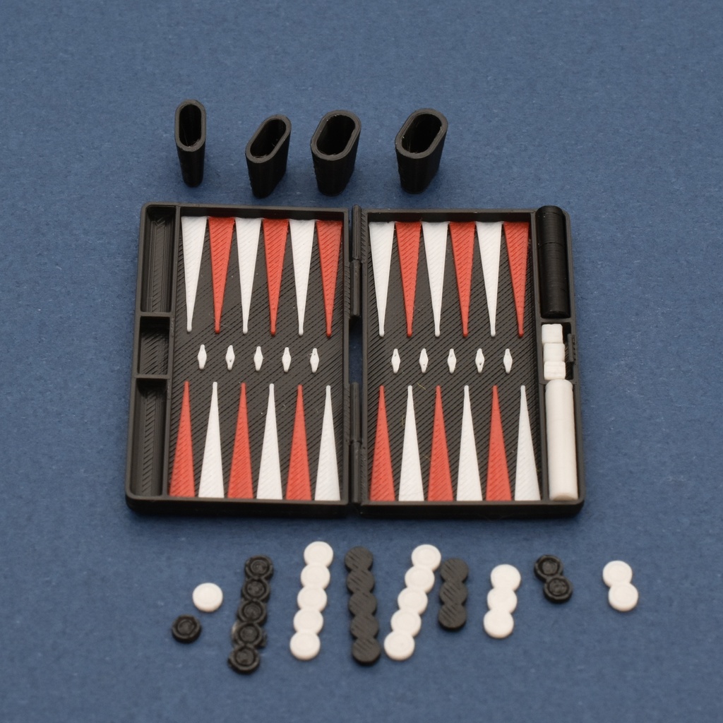 1/12 ミニチュア バックギャモン  Miniature Backgammon Set