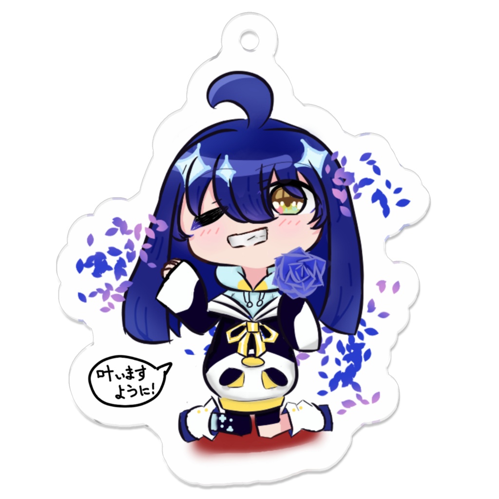 【花言葉シリーズ】青いバラと氷