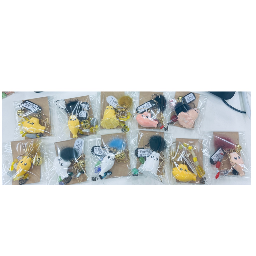 にがおえ付じゃらじゃらフィギュアキーホルダー
