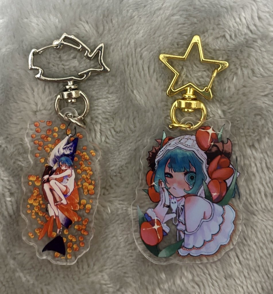 片面アクリルキーホルダー2種