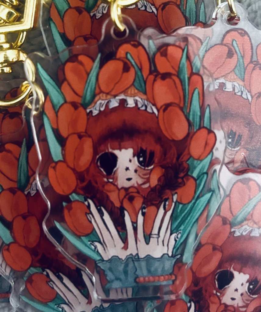 両面アクリルキーホルダー チューリップ