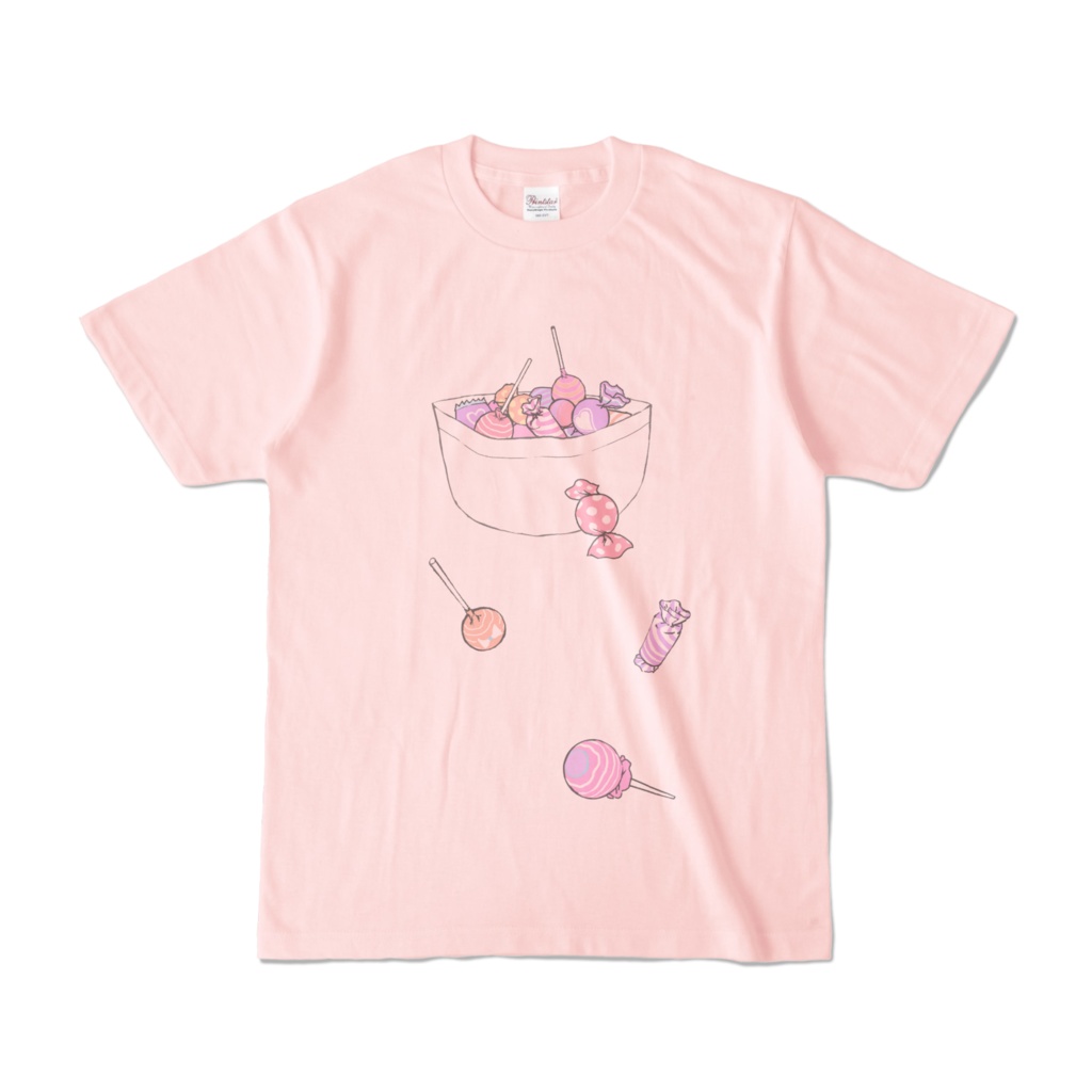キャンディ Tシャツ ライトピンク