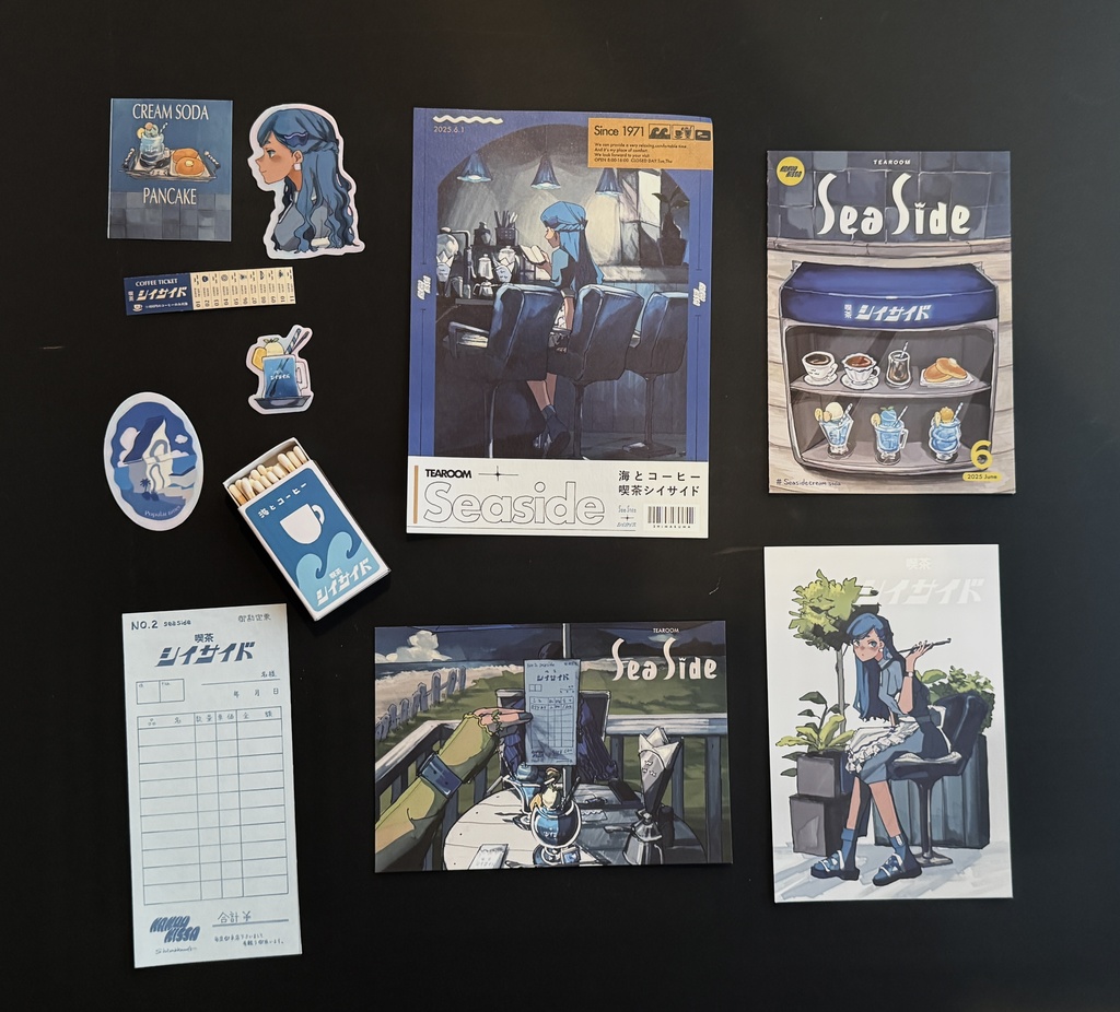 架空喫茶グッズセット No.2 Seaside (マッチ付き)