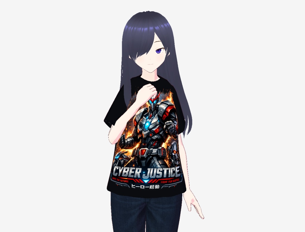 [Vorid]Cyber JUSTICE AIイラストTシャツ