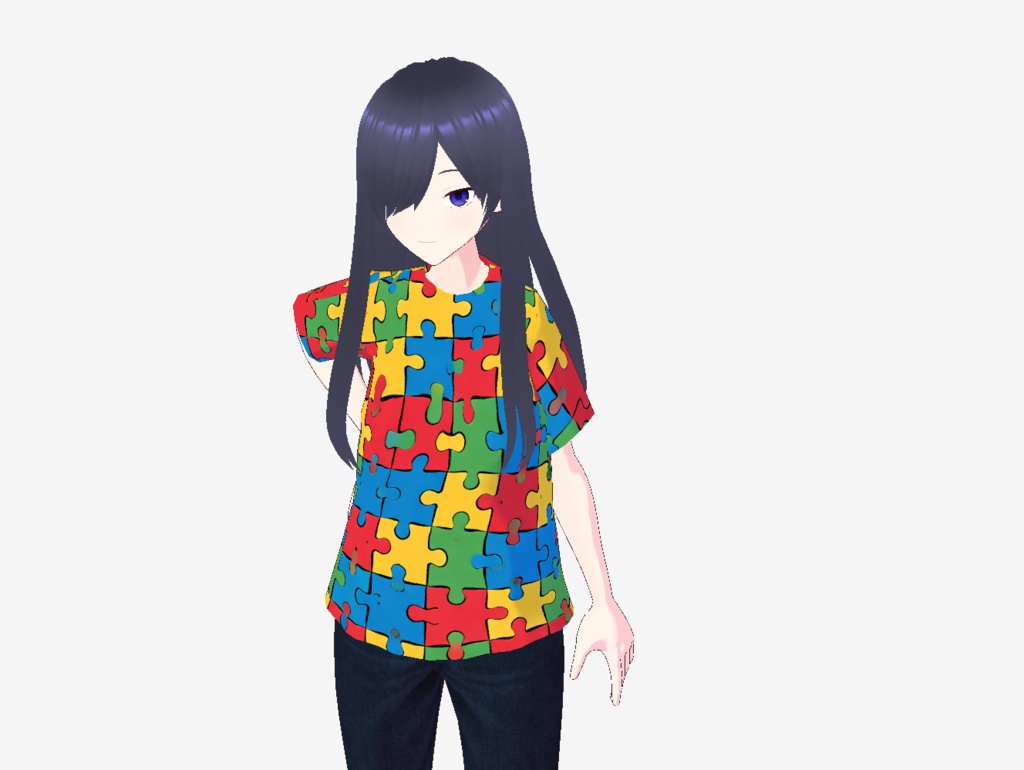 「Vroid」AIパズルTシャツ