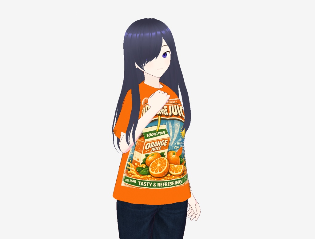 「Vroid」オレンジジュースTシャツ
